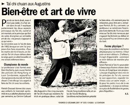 Article de Presse Le Comtadin 2007